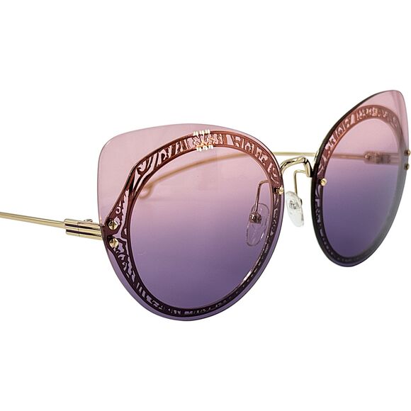 ETRO ET114SC Womens Metal Sunglass 704 Gold 52-25 Pink Grad to Purple Lens Italy